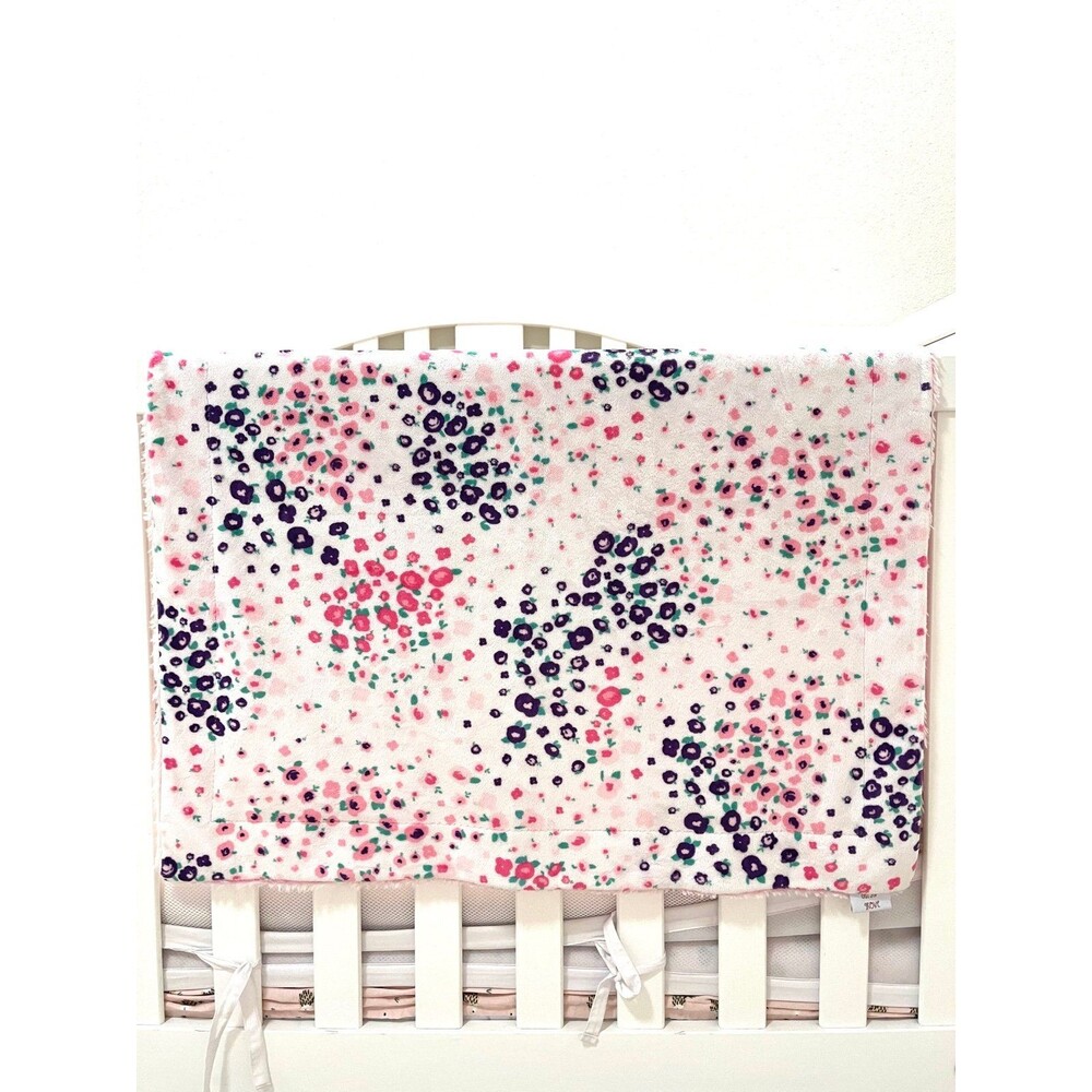 Aspyn Grove Pink Floral Fields with Pink Frosted Tip Infant Minky